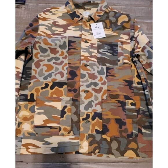 Free Assembly Jacket Boys Size XXL (18) Patchwork Camo Chore Jacket New With Tag - Picture 2 of 10